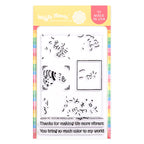 Waffle Flower Postage Collage Picture Perfect Detail Clear Stamp and Stencil Set flowers image 1
