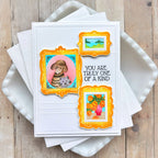 Waffle Flower Postage Collage Picture Perfect Stencils 422403 picture frames