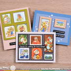 Waffle Flower Postage Collage Picture Perfect Stencils 422403 thanks