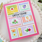 Waffle Flower Postage Collage Seeds Details Clear Stamps 422477 seed packets