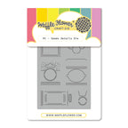 Waffle Flower Postage Collage Seeds Details Die and Stencil Set image 1