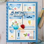 Waffle Flower Postage Collage Seeds Details Dies 422474 strawberries snail mail