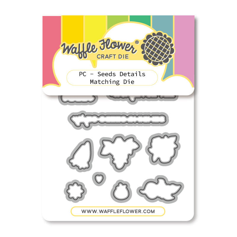 Waffle Flower Postage Collage Seeds Details Matching Dies 422478