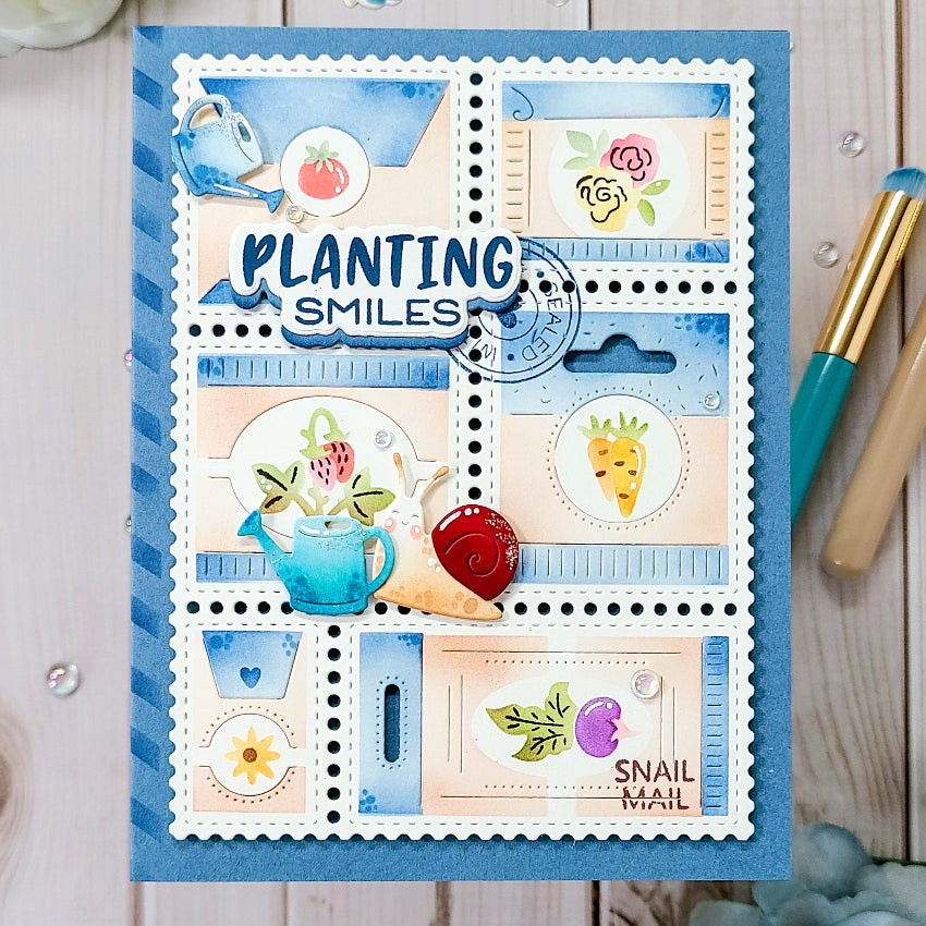 Waffle Flower Postage Collage Seeds Stencils 422475 seed packets