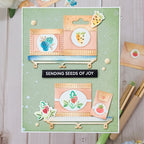 Waffle Flower Postage Collage Seeds Stencils 422475 sending joy
