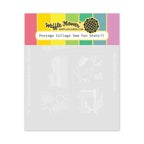 Waffle Flower Postage Collage Sew Fun Stencils 422031