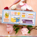 Waffle Flower Postage Collage Slimline Blocks Stencil 421587 books