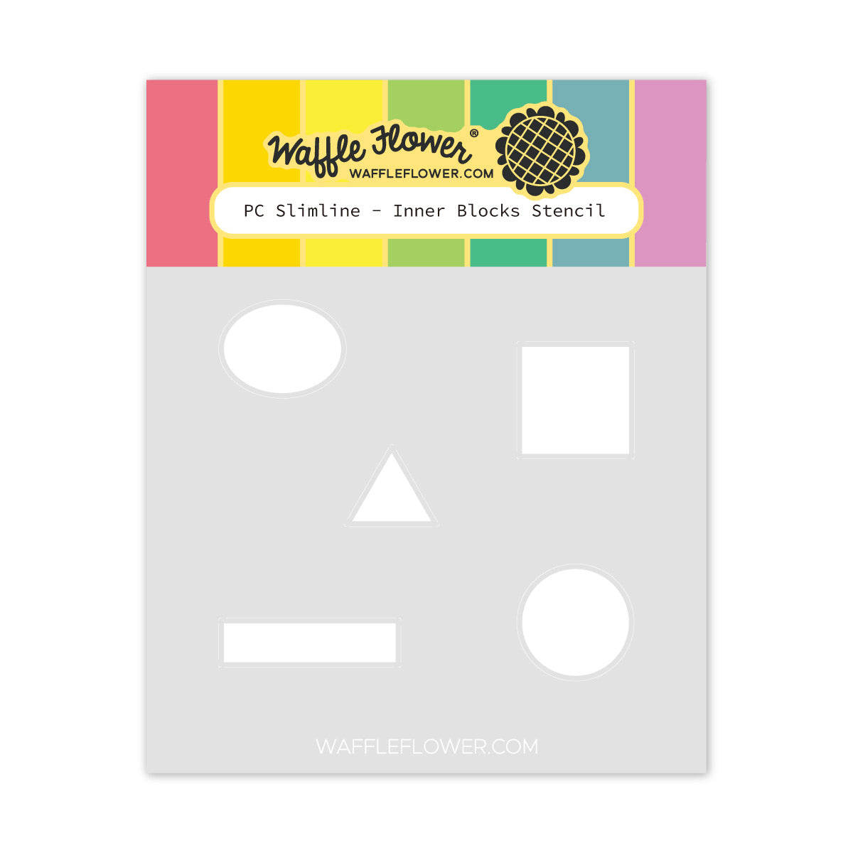 Waffle Flower Postage Collage Slimline Inner Blocks Stencils 422436