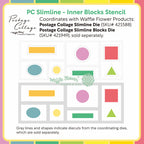 Waffle Flower Postage Collage Slimline Inner Blocks Stencils 422436 image 1