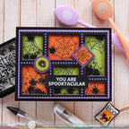 Waffle Flower Postage Collage Spider Web Clear Stamps 421833 cobwebs