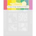 Waffle Flower Postage Collage Spooktacular Stencils 421832