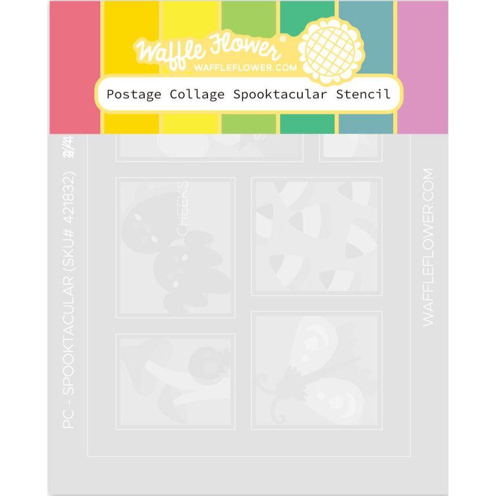Waffle Flower Postage Collage Spooktacular Stencils 421832