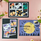 Waffle Flower Postage Collage Spooktacular Stencils 421832 bootiful