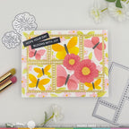 Waffle Flower Postage Collage Spring Breeze Stencil 421943 flowers