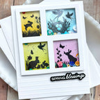 Waffle Flower Postage Collage Spring Silhouettes Clear Stamps 422369 bunny silhouettes