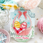 Waffle Flower Postage Collage Spring Silhouettes Clear Stamps 422369 easter tag