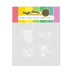 Waffle Flower Postage Collage Tropical Flowers Stencils 422201