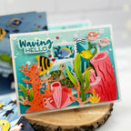 Waffle Flower Postage Collage Under the Sea Stencils 422421 white bubbles | color-code:ALT01