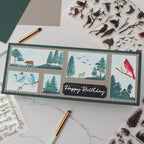 Waffle Flower Postage Collage Wild Birds Clear Stamps 422011 happy birthday