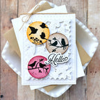 Waffle Flower Postage Collage Wild Birds Clear Stamps 422011 hello