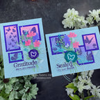 Waffle Flower Postage Collage Wild Butterflies Clear Stamps 421980 gratitiude | color-code:ALT01