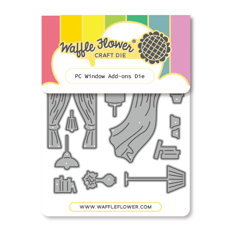 Waffle Flower Postage Collage Window Add-ons Dies 422355
