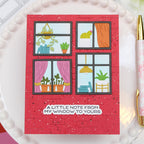Waffle Flower Postage Collage Windows Die 422354 from me to you card