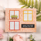Waffle Flower Postage Collage Windows Die 422354 joy to you card