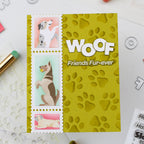 Waffle Flower Postage Collage Woof Stencils 422295 friends