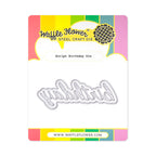 Waffle Flower Print Happy and Script Birthday Die Set image 2