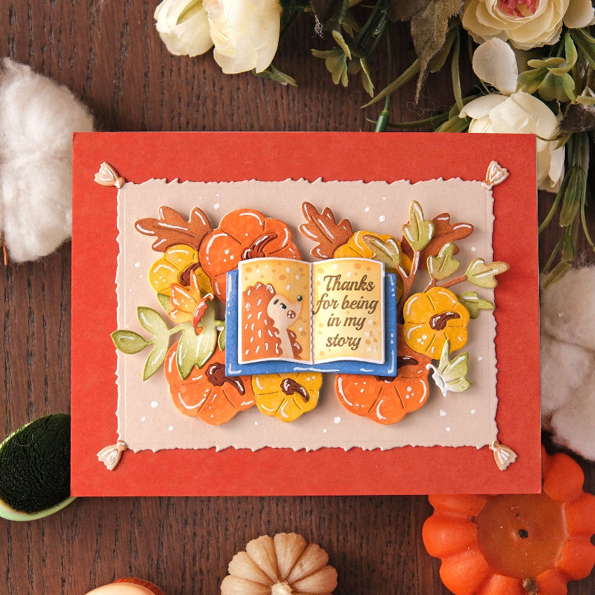 Waffle Flower Pumpkin Time Texture Die 422263 autumn
