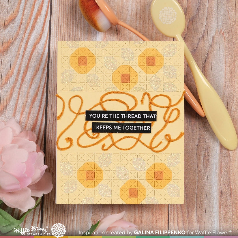Waffle Flower Quilted Floral Stencils 421989 together
