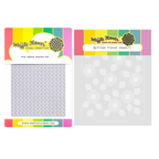 Waffle Flower Quilted Floral Stencils and Tiny Square Texture Die Set