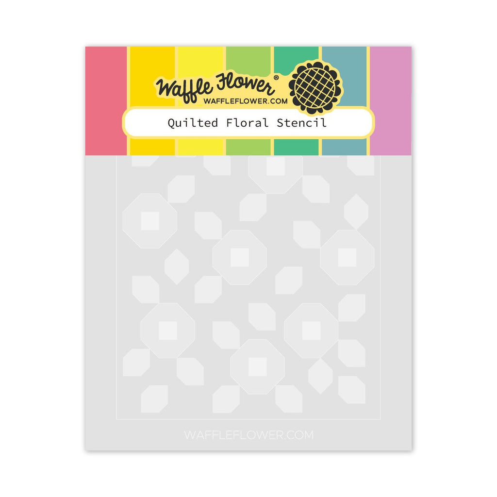 Waffle Flower Quilted Floral Stencils and Tiny Square Texture Die Set product image 2