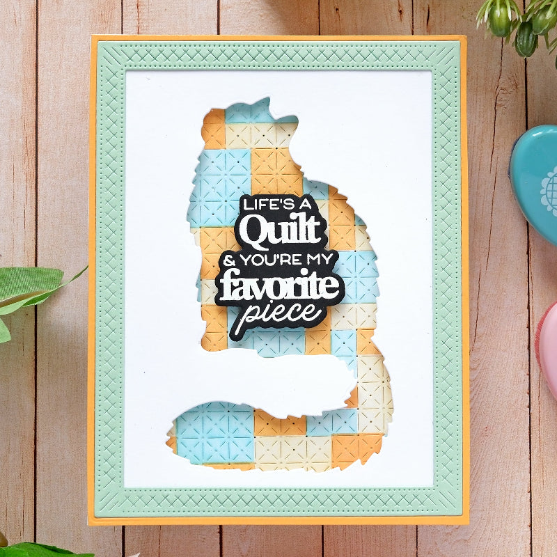 Waffle Flower Quilted Hug Sentiments Clear Stamps 421981 cat