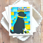 Waffle Flower Quilted Hug Sentiments Dies 421982 thank you