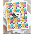 Waffle Flower Quilted Petals Stencils and Tiny Square Texture Die Set birthday