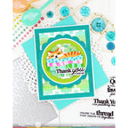 Waffle Flower Quilted Squares Texture Die and Stencil Set thank you