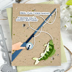 Waffle Flower Reel In Dies 422558 happy birthday card