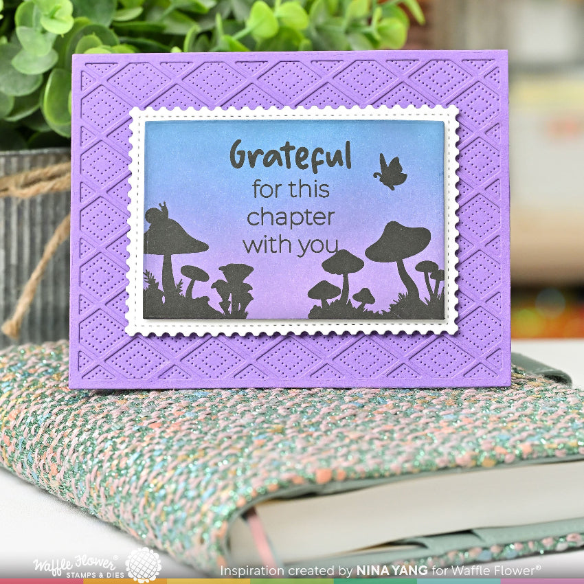Waffle Flower Rhombus Panel Die 422113 grateful