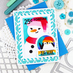 Waffle Flower Rhombus Panel Die 422113 snowman
