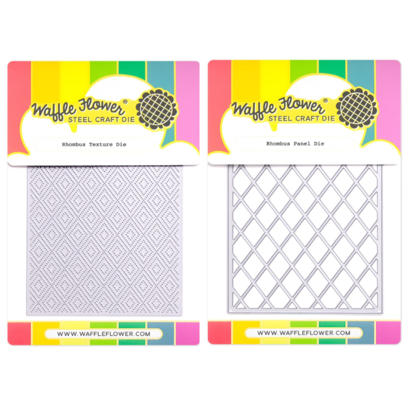 Waffle Flower Rhombus Panel and Texture Die Set