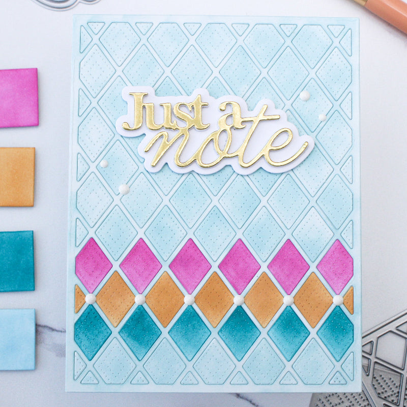 Waffle Flower Rhombus Panel and Texture Die Set colors