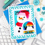 Waffle Flower Rhombus Panel and Texture Die Set snowman