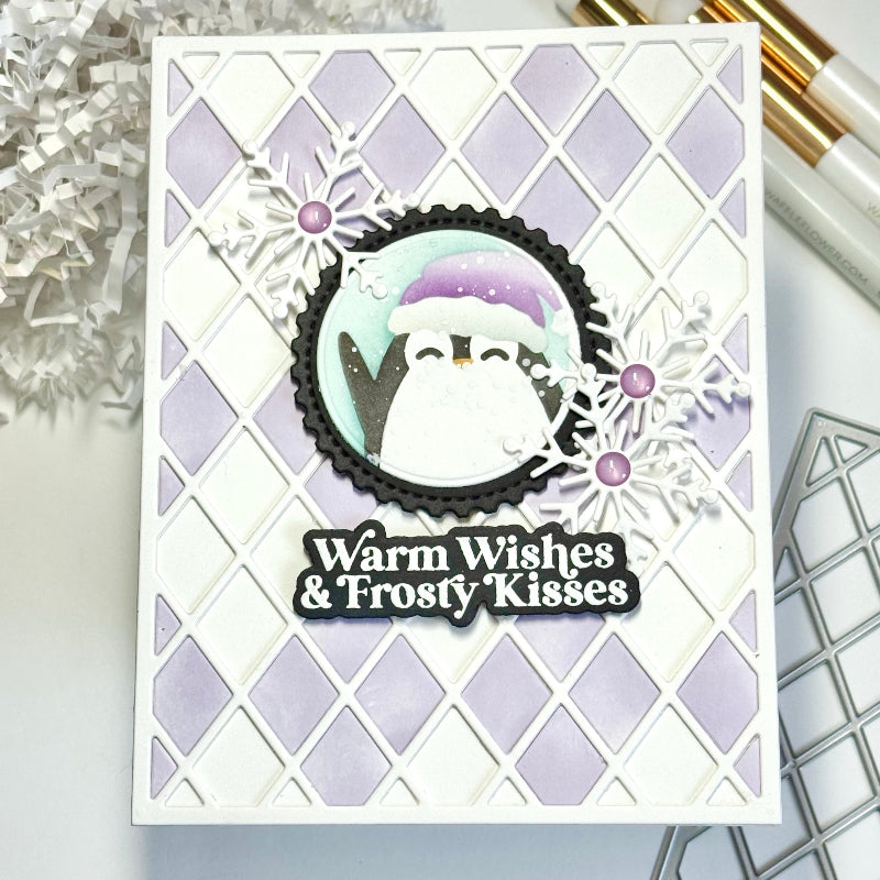 Waffle Flower Rhombus Texture Die 422112 penguin