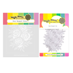 Waffle Flower Rose Bouquet Die and Stencil Set
