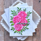 Waffle Flower Rose Bouquet Stencils 422313 hugs