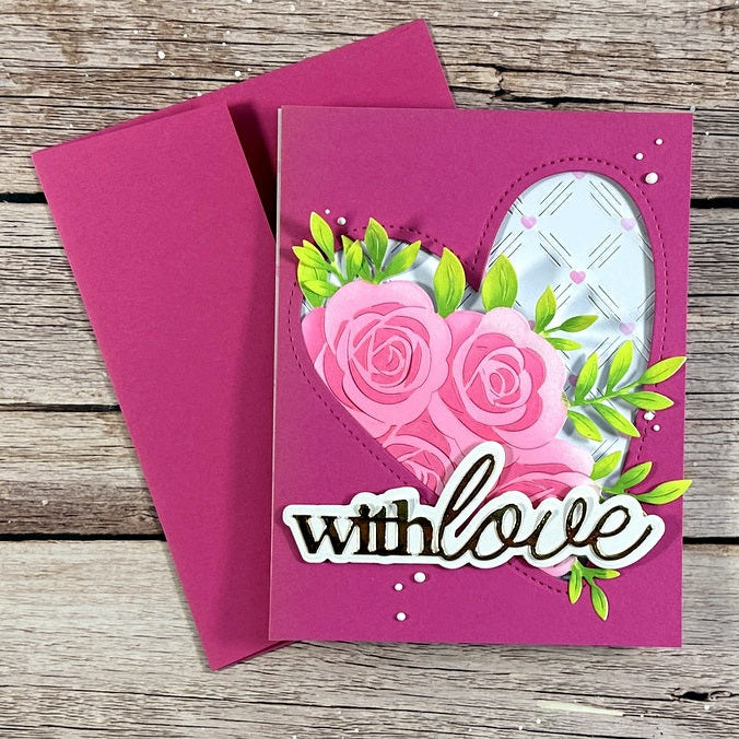 Waffle Flower Rose Bouquet Stencils 422313 love | color-code:ALT01