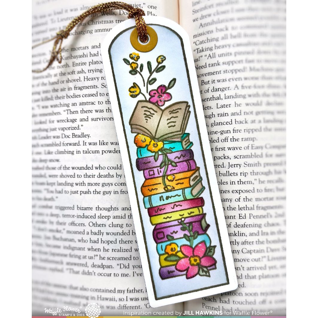 Waffle Flower Round Bookmark Book Lover Coloring Stencils 421922 flowers
