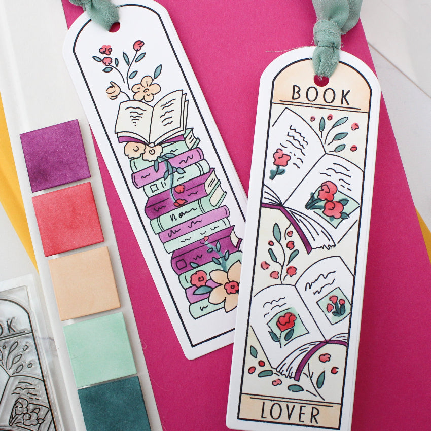 Waffle Flower Round Bookmark Book Lover Coloring Stencils 421922 purple